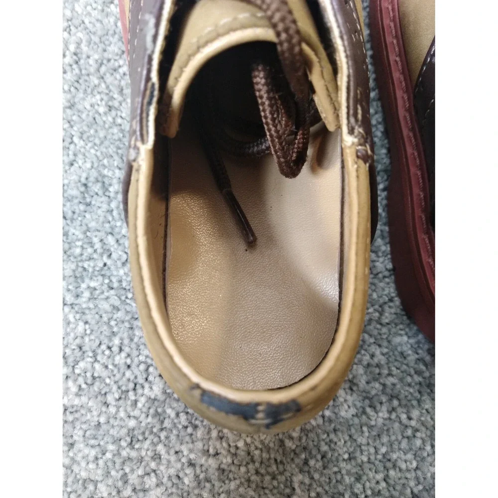 Trimfoot Baby Shoes Size 7 Brown Suede Man-Made Upper Infant Soft Walking